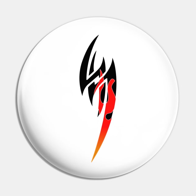 Tekken - Mishima Zaibatsu & Jin Kazama Symbol Flame Pin by Artevak