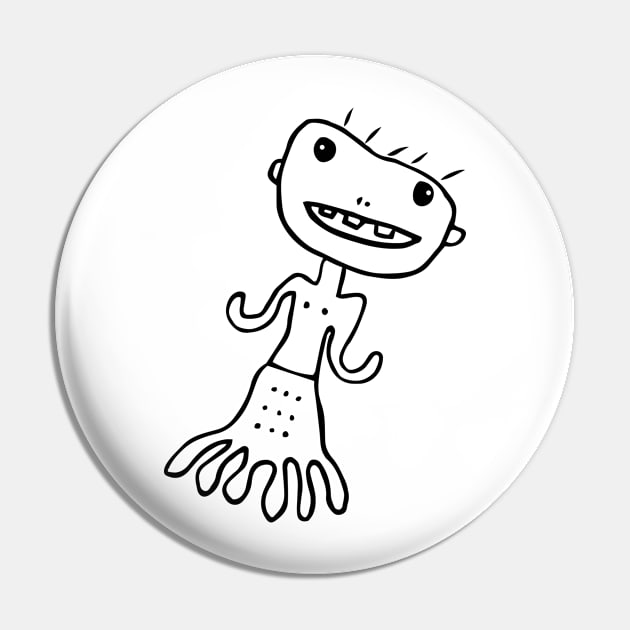 Reggie The Nipple Alien Man Pin by G-Worthy