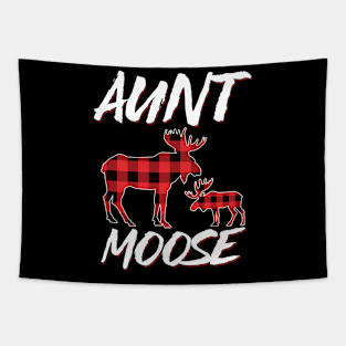 Red Plaid Aunt Moose Matching Family Pajama Christmas Gift Tapestry