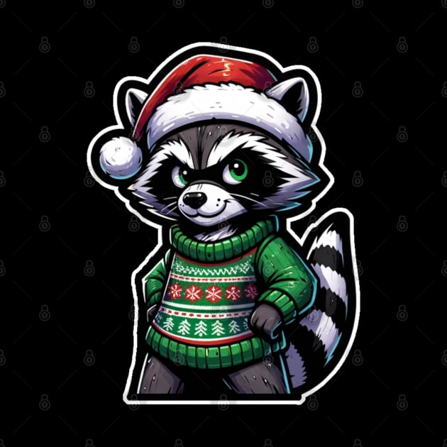 Christmas Raccoon by OddHouse