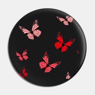 Red Butterfly Pattern Pin