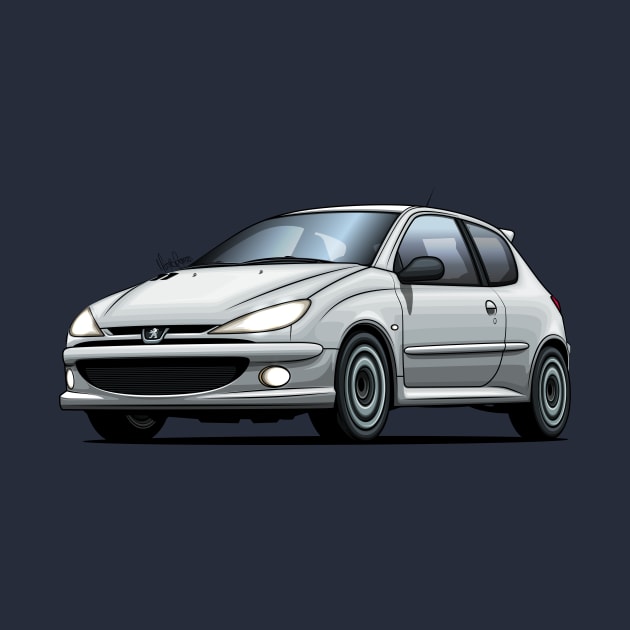 Peugeot 206 RC - White by Mario Ramos Rally Art