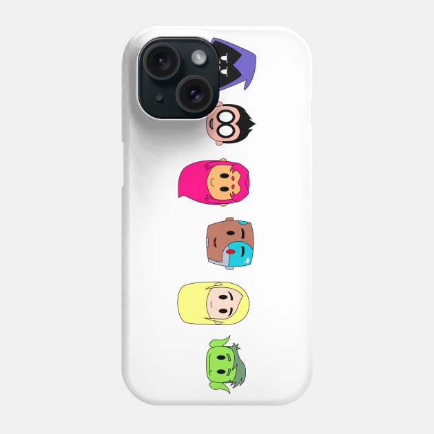 Chibi Teen Titan Heads Phone Case by schnln01