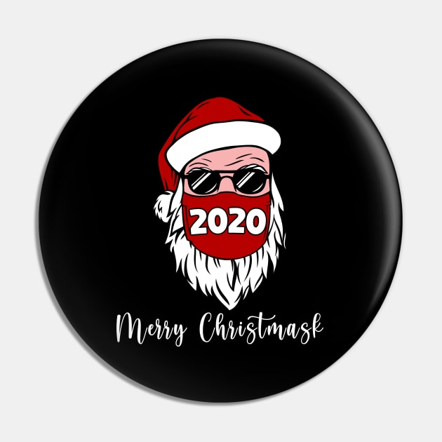 Merry Christmask 2020 Masked Santa For Christmas Pajamas Family Xmas Pin by Herotee