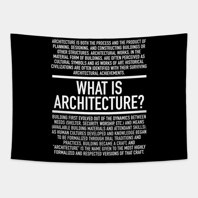 Architecture Defined - Architect Tapestry by Hidden Verb