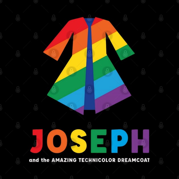 Joseph and the Amazing technicolor dreamcoat t-shirt by Kutu beras 