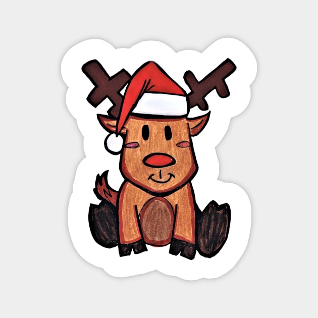 Little Rudolf Magnet by EmmeGray