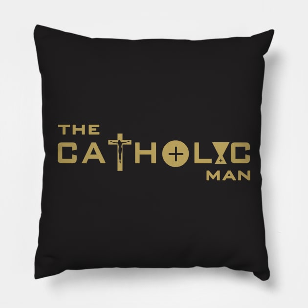 The Catholic Man Gold Pillow by TheCatholicMan