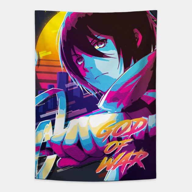 Noragami - Yato God of War Tapestry by 80sRetro