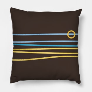 Retro sunset stripes Pillow