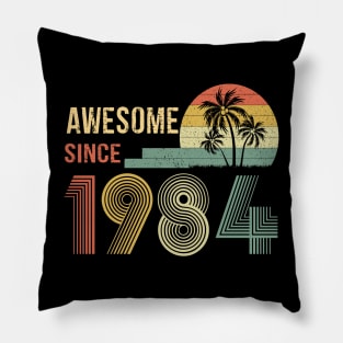 38 Years Old Awesome Since 1984 Gifts 38th Birthday Gift Pillow