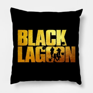 Black Lagoon Logo Gold Pillow