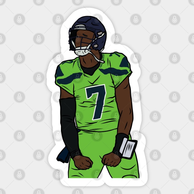 DK Metcalf Green Seattle Seahawks Football Glossy Sticker 