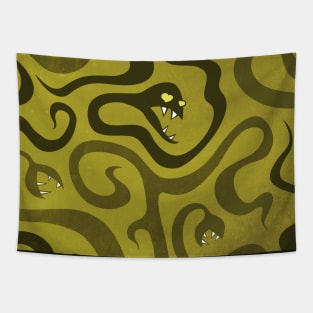 Funny Snake Tentacles With Heart Shaped Eyes Tapestry