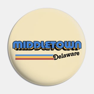 Middletown, Delaware / / Retro Styled Design Pin