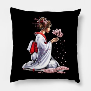 Japanese Samurai Girl Pillow