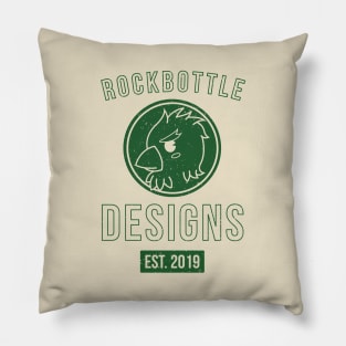 RockBottle Designs Logo (Green) Pillow