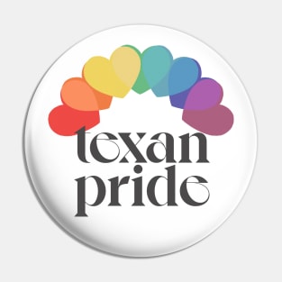 Texan Pride / Rainbow Hearts Aesthetic Design Pin