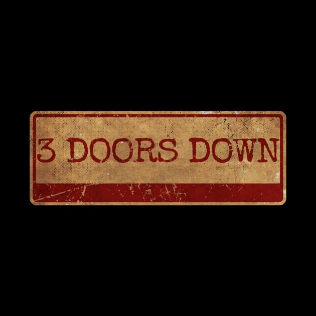 Aliska text red gold retro 3 Doors Down by Aliska