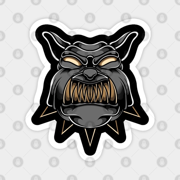 ANGRY DOG HEAD Magnet by masrxyan