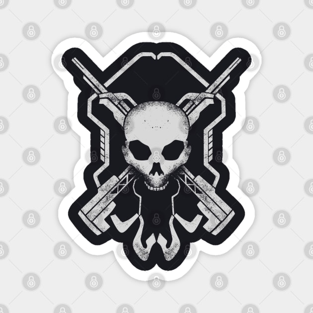 Skull Logo Distressed Graphic Magnet by MasliankaStepan
