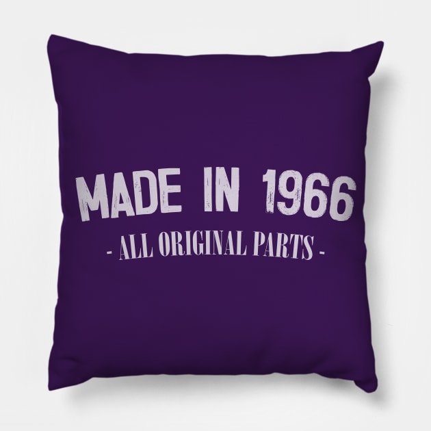 Made In 1966 - Original Birthday Gift Pillow by DankFutura