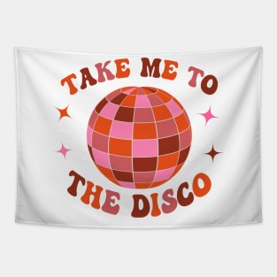 Take Me To The Disco Groovy Retro 70s Tapestry