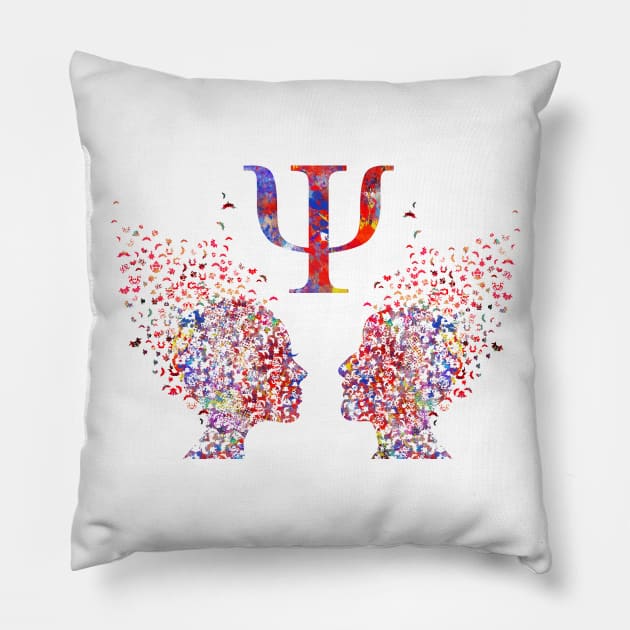 Mind and psychology Pillow by RosaliArt
