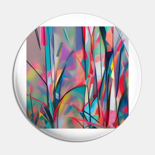 Stained Glass Grass Pin by DANAROPER