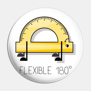 Flexible protractor cartoon drawing Pin