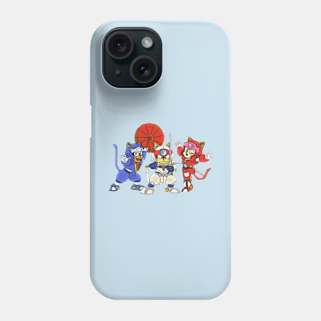 Samurai Pizza Cats, retro, vintage, Manga Phone Case by RainbowRetro