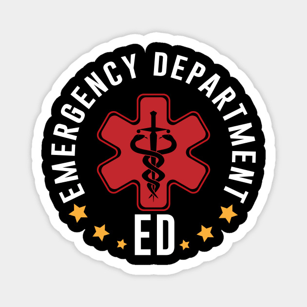 Emergency Department Emergency Room Nurse Healthcare Magnet by Flow-designs