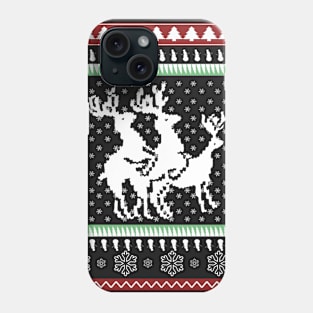 Ugly Christmas Party Sweater Humping Reindeer Funny Gift Phone Case