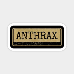 Aliska text black retro - ANTHRAX Magnet