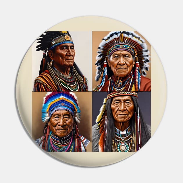 Native American Chiefs Pin by FunkyStyles