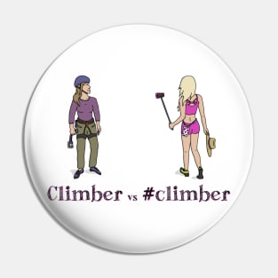 Climber vs #climber Pin