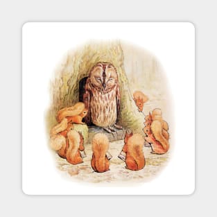 “Old Mr Brown Owl and the Squirrels” by Beatrix Potter Magnet