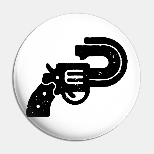 Funny Gun Stencil Silhouette Pin by AustralianMate