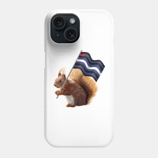 Red Squirrel with Leather Pride Flag Phone Case