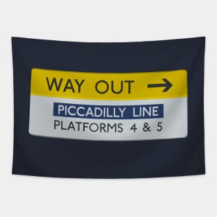 London Underground Way Out Sign (Picadilly Line) Tapestry