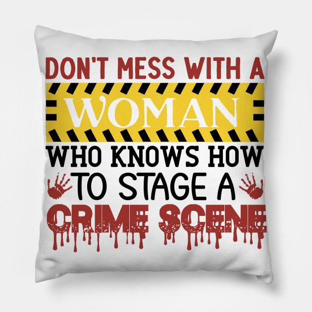 TRUE CRIME WOMAN Pillow by Kribis