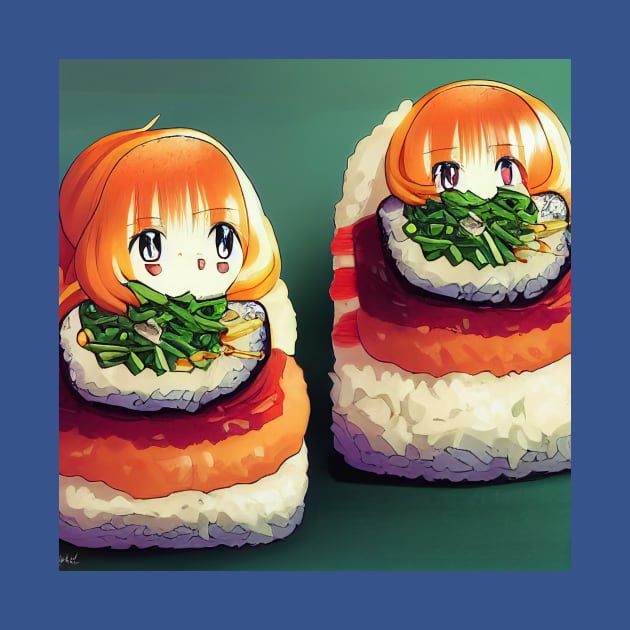 Kawaii Anime Sushi by Grassroots Green