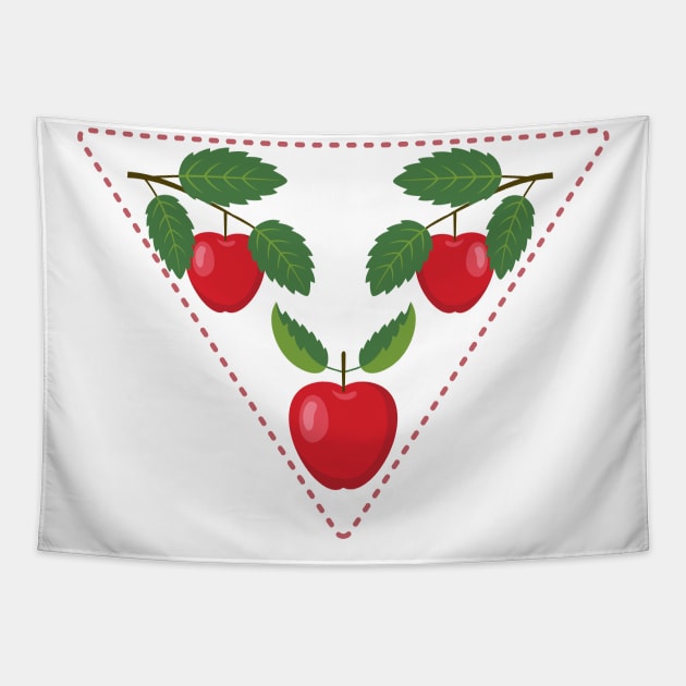Cut-Out Apple Stamp Tapestry by SWON Design