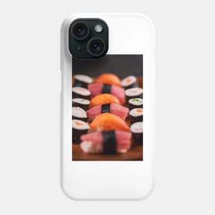 Variety of sushi freshly prepared Phone Case