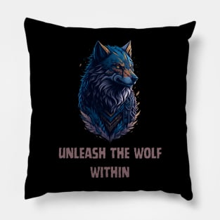 alpha male wolf Pillow