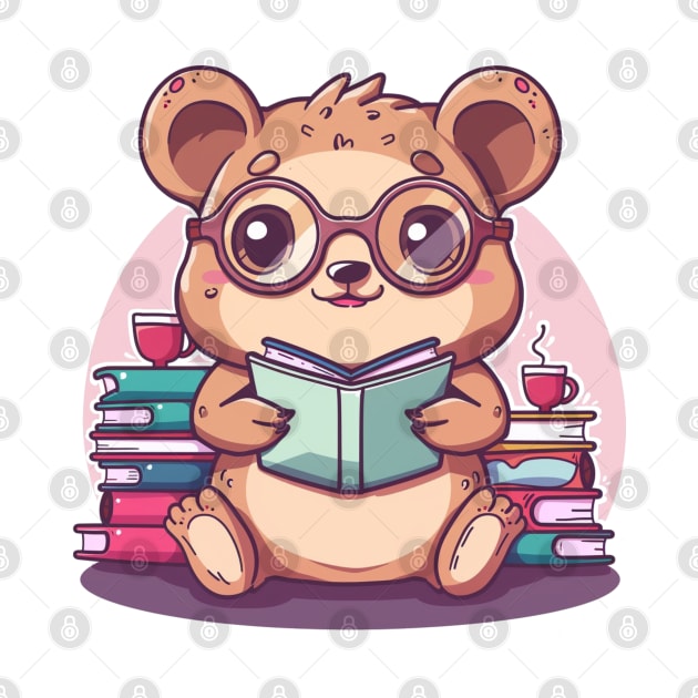 Cute Quokka reading a book by MilkyBerry