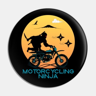 Motorcycling Ninja Funny Ninja warrior Pin