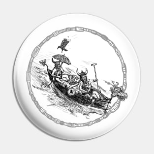 Crazy vikings in canoe Pin