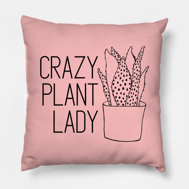 Crazy Plant Lady Pillow by Mplanet