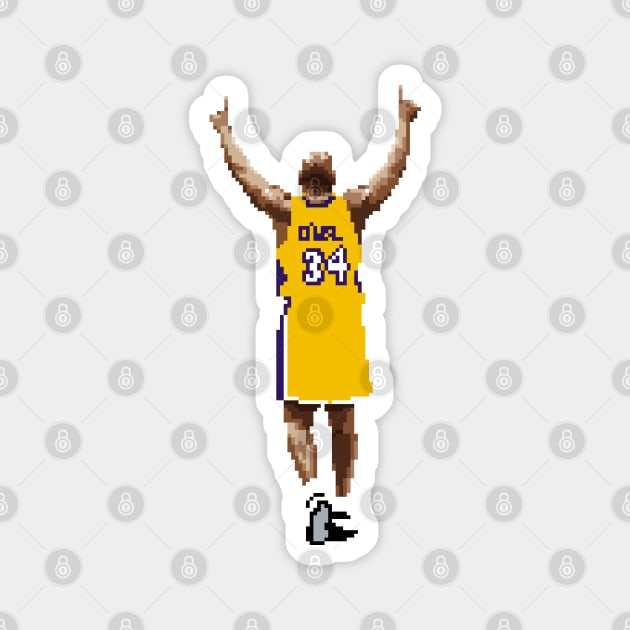 Shaquille O'Neal Pixel Celebration Magnet by qiangdade